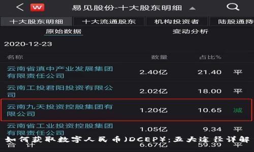 如何获取数字人民币(DCEP):五大途径详解