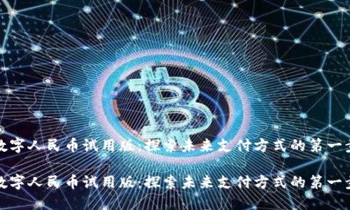 数字人民币试用版：探索未来支付方式的第一步

数字人民币试用版：探索未来支付方式的第一步